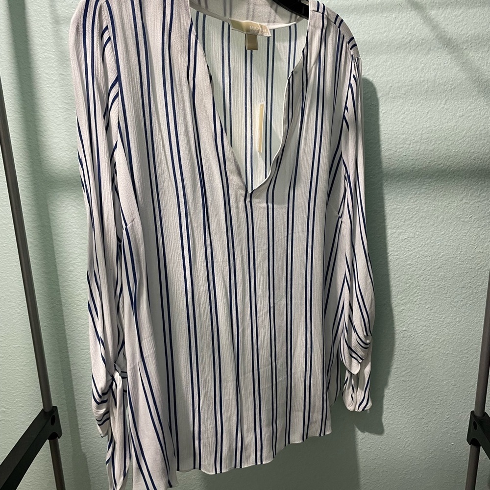 Micheal Kors Striped With Ties on the sleeves